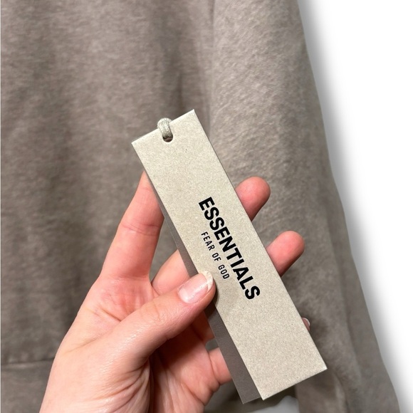 NWT ESSENTIALS Fear Of God Taupe Brown Grey Oversized Hoodie Sweatshirt Small - Picture 5 of 11
